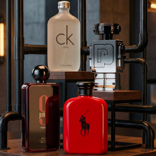 CK One, Phantom Elixir, 9pm Rebel, Polo Red TTK