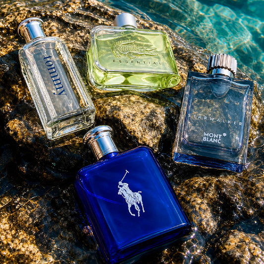 POLO BLUE . MONTBLANC STARWALKER - TOMMY MAN - LACOSTE ESSENTIAL