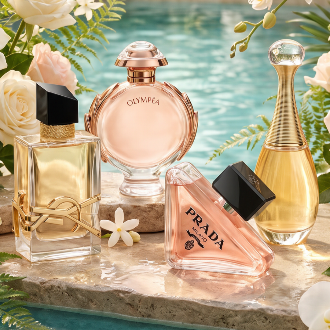 YSL LIBRE EDP, PRADA MILANO, JDORE, OLYMPEA
